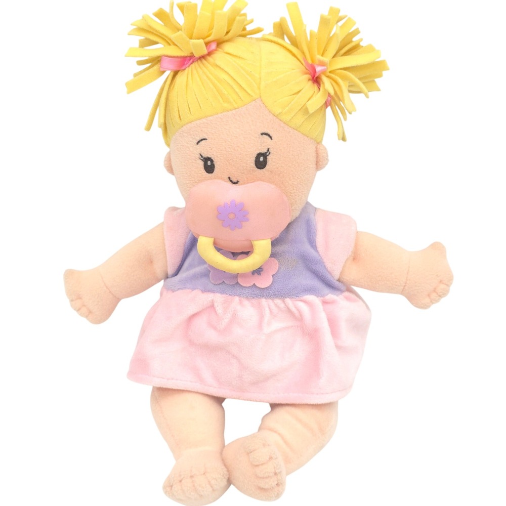 Baby Stella Blonde Soft Plush Doll Manhattan Toy Pink Purple Girl Kids 15"